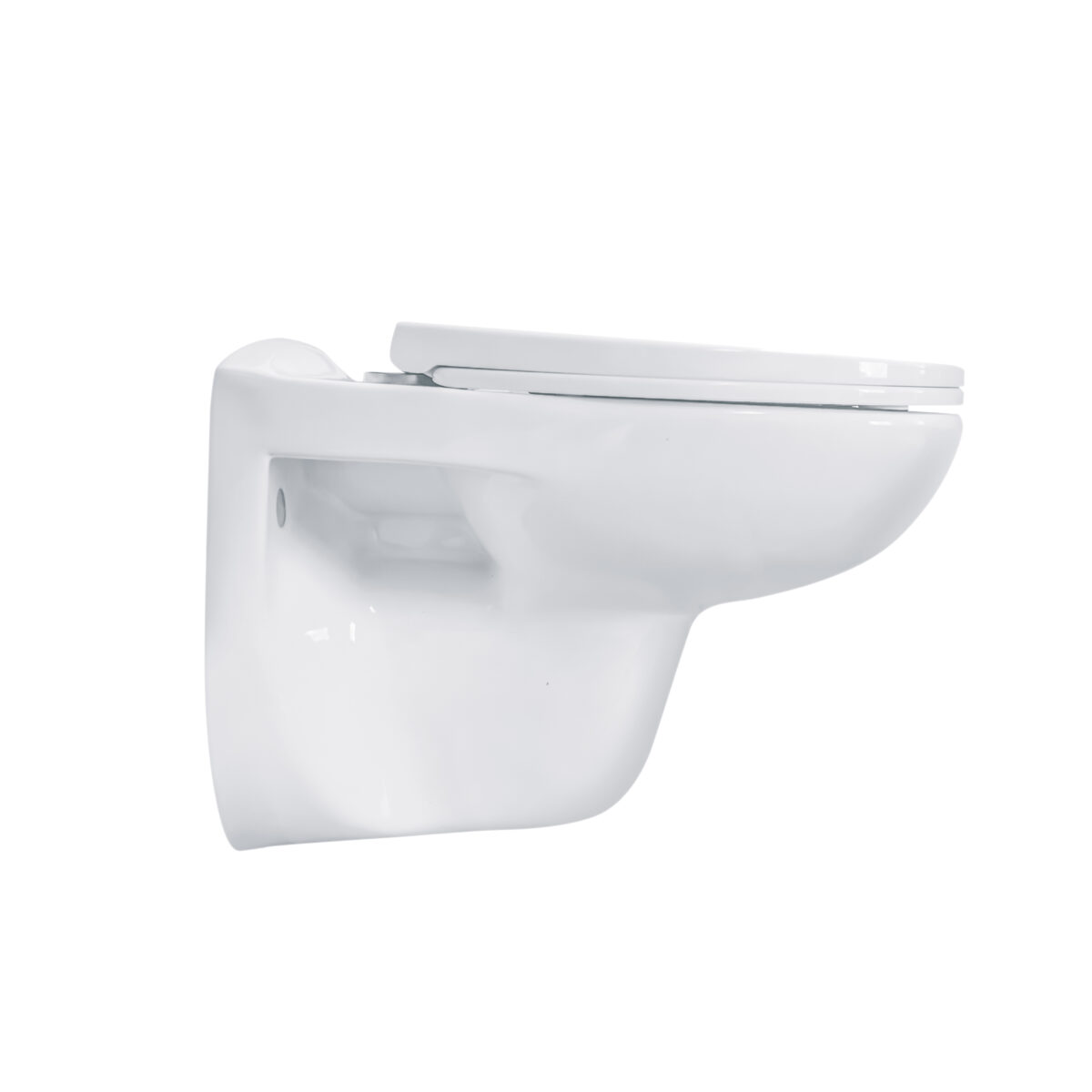 Aloni Pro Wall-Hung Toilet - Rimless - With Seat - Thermoplast (Pp) - Softclose - Quick Release - 35.5x41x54.5 Cm - Blanc Brillant – Image 7