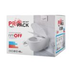 ALONI PRO WALL-HUNG TOILET - RIMLESS - WITH SEAT - DUROPLAST - SOFTCLOSE - QUICK RELEASE - COMPACT 49 CM - 36X25X49 CM - MATT WHITE