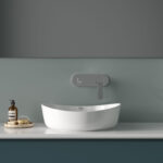 Creavit Ruby Rb140 Lavabo - Comptoir - Céramique - Sans Trop-Plein - Sans Trou Pour Robineterie - 40x10x40 Cm - Blanc Brillant – Image 3