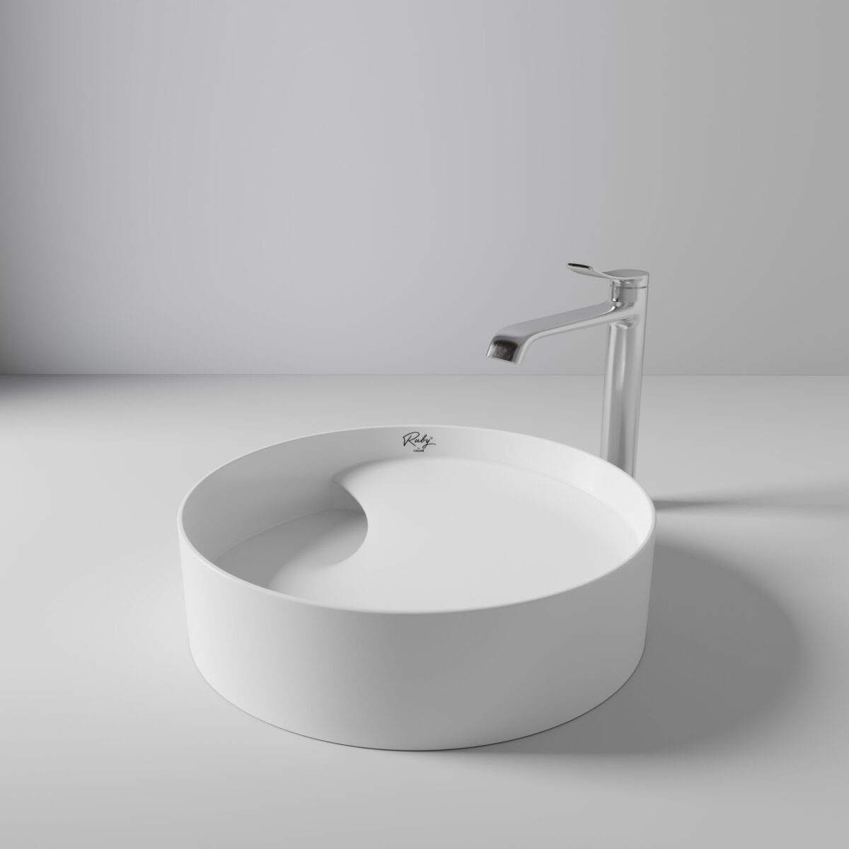 Creavit Ruby Rb141 Lavabo - Comptoir - Céramique - Sans Trop-Plein - Sans Trou Pour Robineterie - 40x11x40 Cm - Blanc Brillant – Image 2