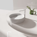 Creavit Ruby Rb141 Lavabo - Comptoir - Céramique - Sans Trop-Plein - Sans Trou Pour Robineterie - 40x11x40 Cm - Blanc Brillant – Image 4