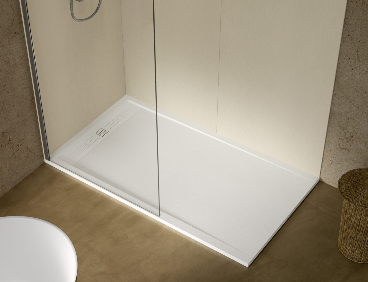 Receveur De Douche Aloni Elite - Composite - 120x80x3cm - Blanc Mat – Image 2