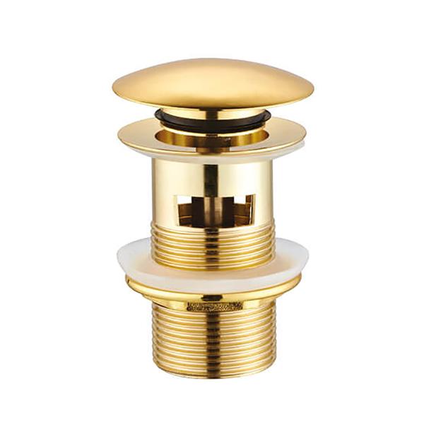 BOUCHON DE VIDANGE CREAVIT - CLICK DE VIDAGE 5/4" - AVEC RÉDUCTEUR - OR BRILLANT