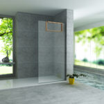 Niche En Saillie Pour Mur De Douche - 4 Crochets Serviettes - Aluminium - 60x30x8 Cm - Cuivre Brossé – Image 2