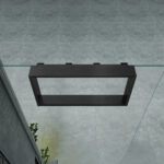 Niche En Saillie Pour Mur De Douche - 4 Crochets Serviettes - Aluminium - 60x30x8 Cm - Gunmetal – Image 3