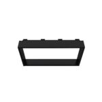 NICHE EN SAILLIE POUR MUR DE DOUCHE - 4 CROCHETS SERVIETTES - ALUMINIUM - 60X30X8 CM - NOIR MAT