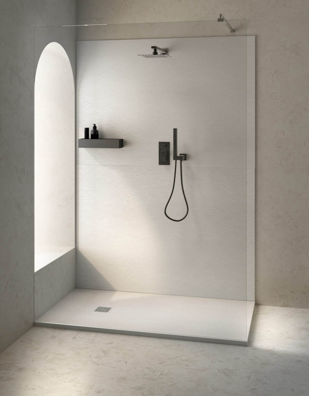 Receveur De Douche Aloni Madison - Composite - 160x90x3cm - Blanc Mat – Image 2
