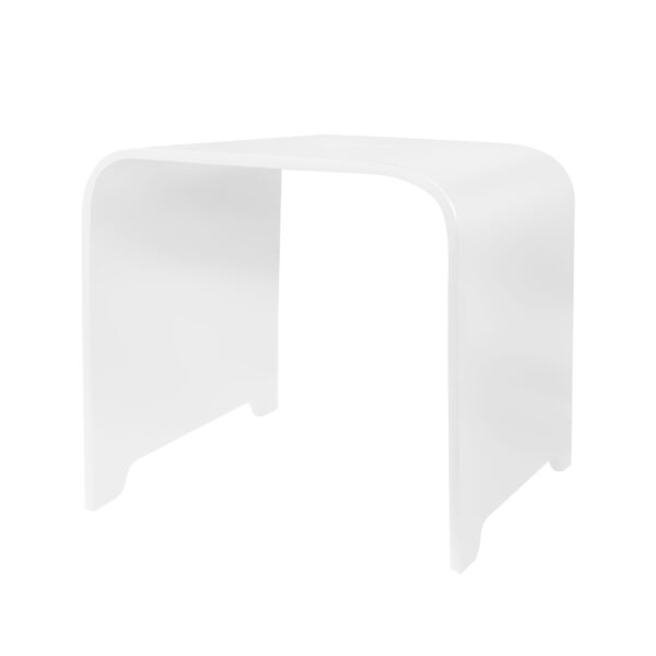 SOLID BATHROOM STOOL (31X38X38CM) - WHITE