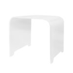 SOLID BATHROOM STOOL (31X38X38CM) - WHITE