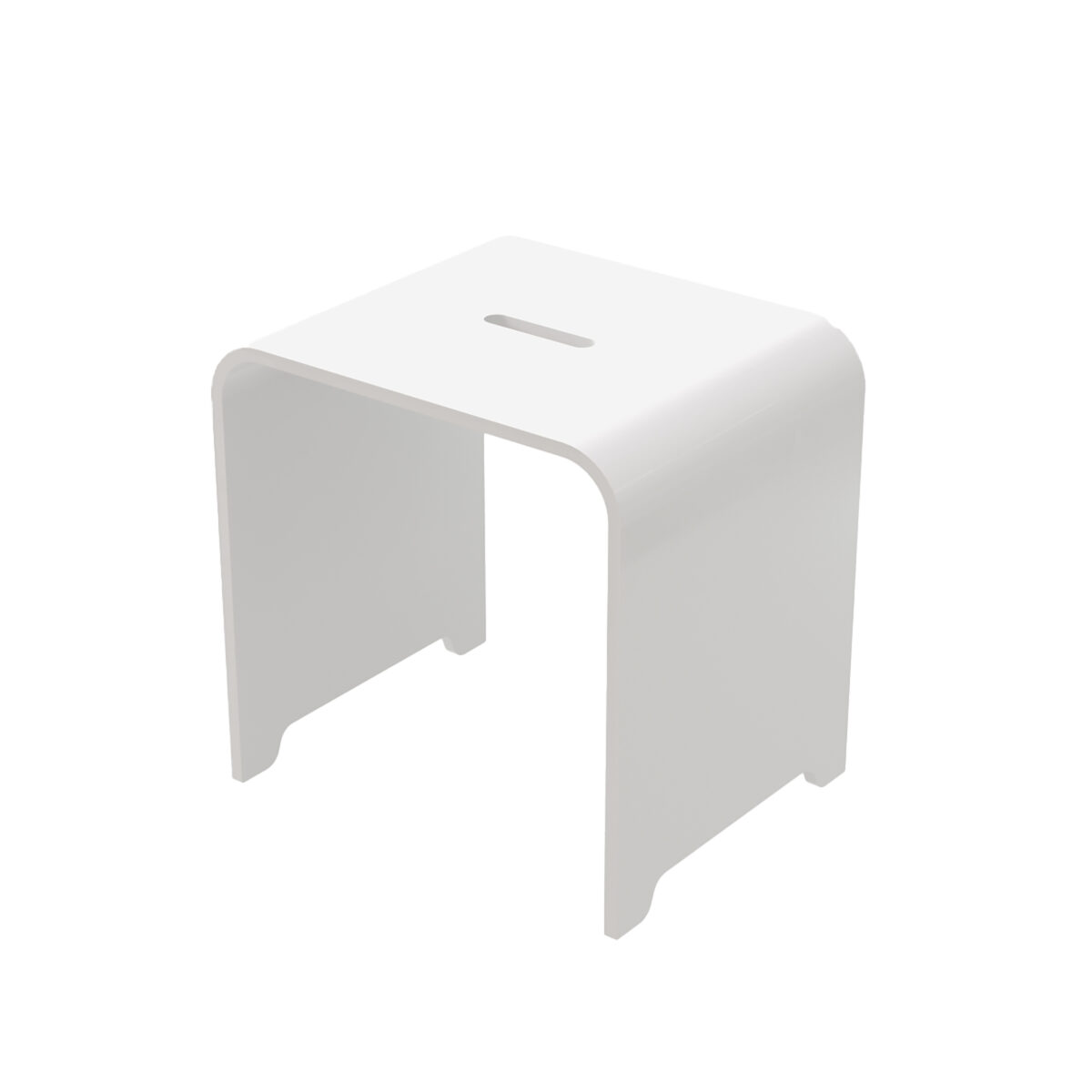 Solid Bathroom Stool (31x38x38cm) - White – Image 4