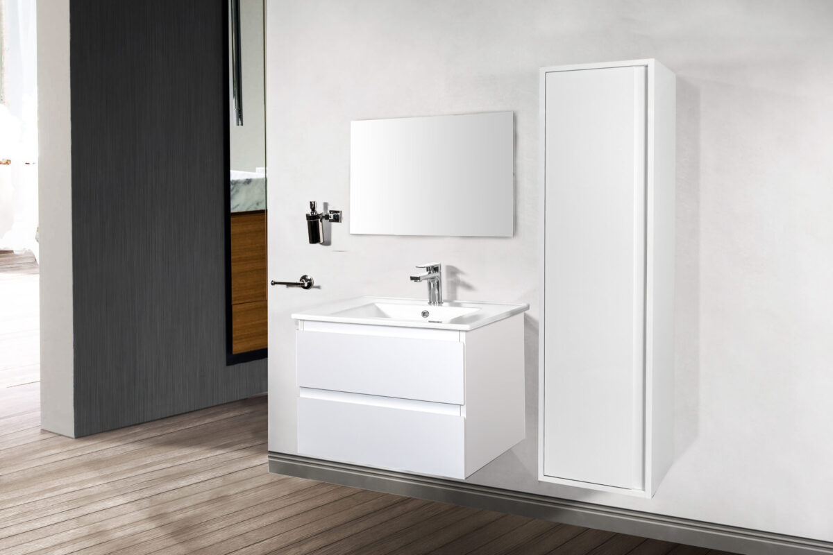 Armoire Bas Aloni Sally (80cm) - Blanc Brillant – Image 2