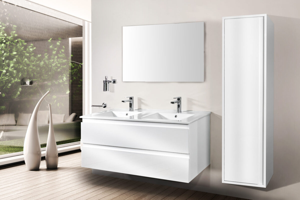 Armoire Bas Aloni Sally (120cm) - Blanc Brillant – Image 5