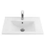 SU WASHBASIN - 1 BOWL - WITH TAP HOLE - CERAMIC - 60X45 CM - GLOSSY WHITE