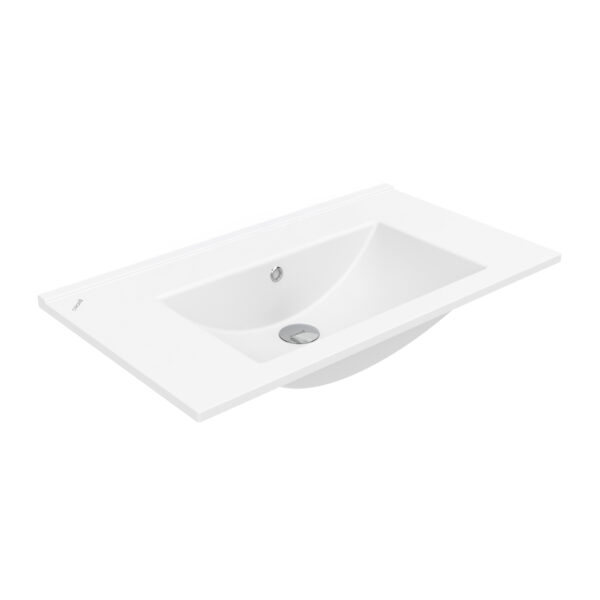 SU WASHBASIN - 1 BOWL - NO TAP HOLE - Céramique - 80X45 CM - Blanc brillant