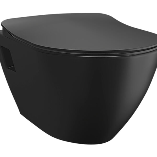 WC SUSPENDU DESIGN - NOIR MAT