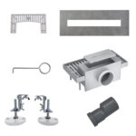 ALONI SHOWER DRAIN – WITH GRATE – COMPLETE – 100CM – BRUSHED GUNMETAL - Image 3