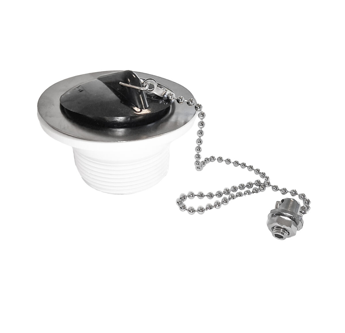 Évier Utilitaire Avec Pare-Chocs - Avec Bouchon De Vidange Et Chaîne - Tôle D'acier - 37x50,5x33cm - Blanc Brillant – Image 3