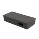 SOLID SURFACE LAVABO AVEC NICHE POUR SERVIETTES (80X35X15CM) - NOIR MAT