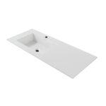 Meuble Lavabo Mimoza - 1 Tiroir - Sans Poignée - Fermeture Douce - 119x40x52 Cm - Chêne Clair – Image 29