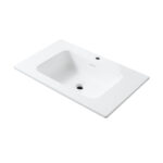 Meuble Lavabo Mimoza - 1 Tiroir - Sans Poignée - Fermeture Douce – 79x40x52 Cm - Chêne Clair – Image 21