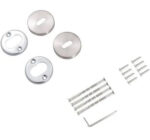 Round door handle with rosette |Stainless steel, silver colored - Afbeelding 4