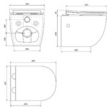 RIMOFF HANGING WC WHITE WITH COLD WATER LEVER - Image 5