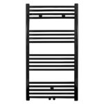 RADIATEUR PORTE-SERVIETTES CENTRAL JACK NOIR MAT BROSSE 1200X600-616 WATTS – Image 2