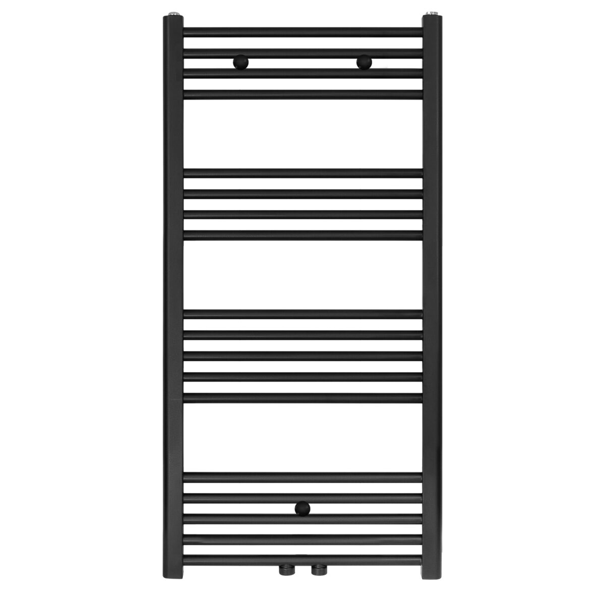 Towel Radiator Center Connection Black Mattet Brushed 1200x400-458 Watt - Image 2