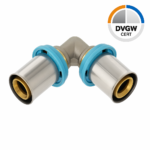 Erfu 90° multi-layer crimp elbow equal elbow 16 mm x 16 mm â DVGW certified, multi-profile U/H/TH