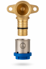 Erfu Multilayer Crimp Fitting â Single Female Cylinder Head 16 mm x 1/2" â raccord à sertir certifié DVGW, Multi-Profiles U/H/TH – Image 2