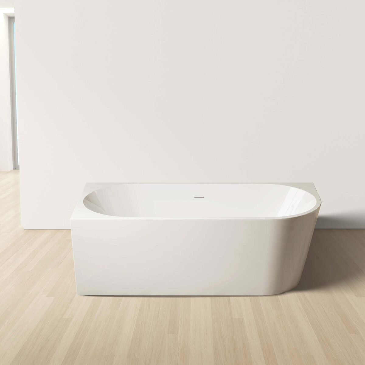 Baignoire D'angle Aloni - Gauche - Avec Vidange Et Vidage À Clic - Acrylique - 180x80x58 Cm - Blanc Brillant – Image 3