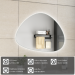 ERFU MIRROR LED ANTI FOG 80X60CM - Image 5