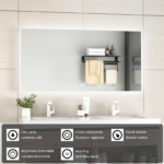 ERFU MIRROR LED ANTI FOG 120X60CM - Image 5