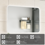 ERFU MIRROR LED ANTI FOG W80XH60CM - Image 3