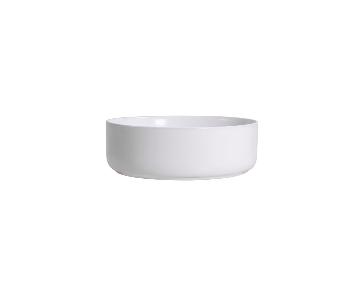 Aloni Fira Washbasin – Countertop – Sans Trop-Plein – Without Tap Hole – With Click Waste – Céramique – 36x12.5x36 Cm – Blanc Brillant – Image 3