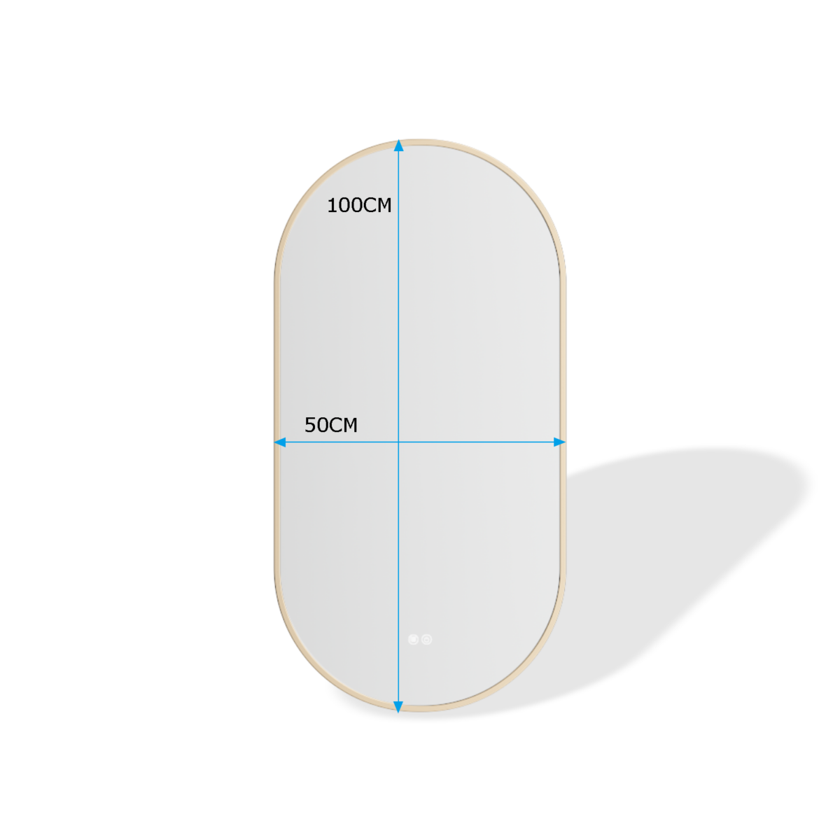 Erfu Mirror Led Anti Fog W50xh100cm Gold - Image 4