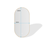 ERFU MIRROR LED ANTI FOG W50XH100CM GOLD - Image 4