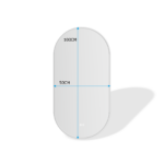 ERFU MIRROR LED ANTI FOG W50XH100CM STAINLESS STEEL - Image 5