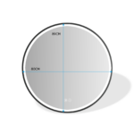 ERFU MIRROR LED ANTI FOG Φ80CM BLACK FRAME - Image 3