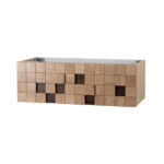 Meuble Lavabo Kamellia - 1 Tiroir - Sans Poignée - Fermeture Douce – 119x40x52 Cm - Noyer Clair – Image 29