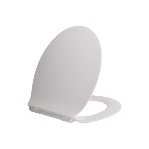 ALONI PREMIUM TOILET SEAT - SLIM DESIGN - SOFT CLOSE - QUICK RELEASE - TOPFIX - DUROPLAST - RVS HINGES - GLOSSY WHITE