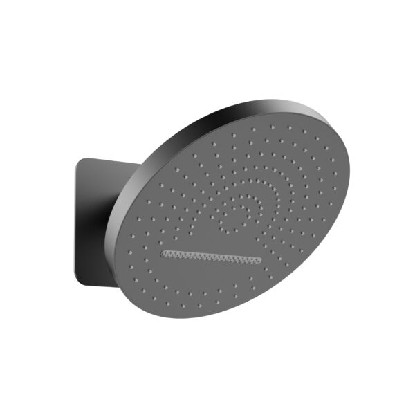 DOUCHE DE TÊTE UNIFORMA PLUIE TROPICALE XL - 2 FONCTIONS - MONTAGE MURAL - AVEC BOÎTIER ENCASTRÉ - 32 CM - Gunmetal (PVD)