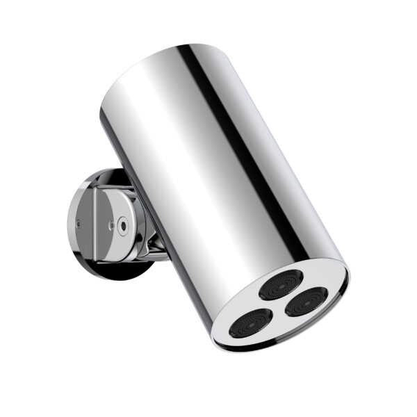 UNIFORMA OVERHEAD SHOWER CYLINDER – 1 SPRAY SETTING – WALL MOUNT – 8X15 CM – Chrome
