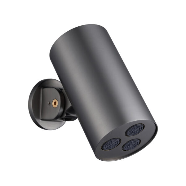 UNIFORMA OVERHEAD SHOWER CYLINDER – 1 SPRAY SETTING – WALL MOUNT – 8X15 CM – GUNMETAL