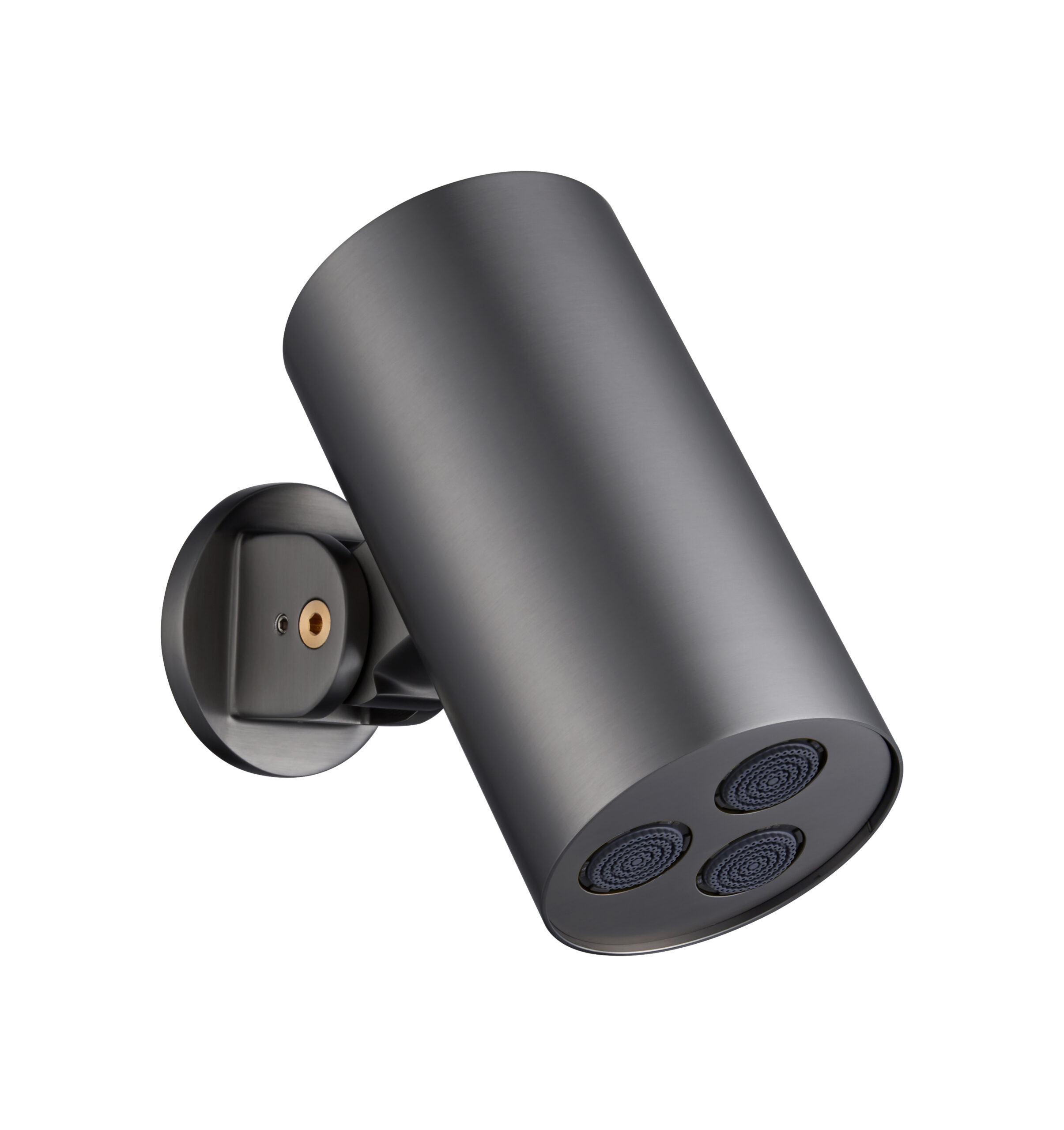 Y UNIFORMA OVERHEAD SHOWER CYLINDER – 1 SPRAY SETTING – WALL MOUNT – 8X15 CM – Gunmetal – Image 1