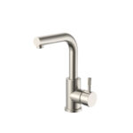 STRIA BASIN/KITCHEN MIXER – STRAIGHT SWIVEL SPOUT – COLD START – REFINED RIBBED HANDLE – WITHOUT WASTE – GEBORSTELD RVS