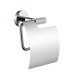 STRIA Porte-papier toilette WITH LID – REFINED RIBBED STRUCTURE – Chrome