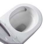 ALONI PRO WALL-HUNG TOILET – TORNADO FLUSH – RIMLESS – WITH SEAT – DUROPLAST – SOFT CLOSE – QUICK RELEASE – COMPACT 49 cm – 36X32X49 cm – MAT WIT - Afbeelding 4