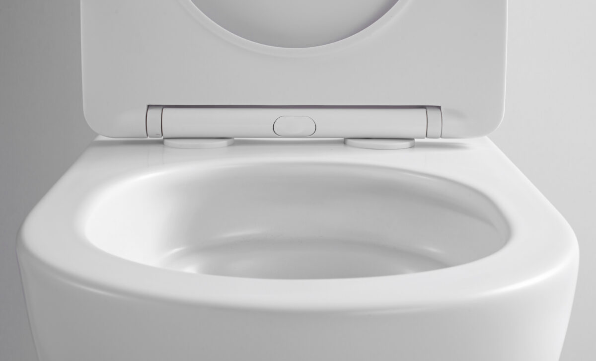 ALONI PRO WALL-HUNG TOILET – TORNADO FLUSH – RIMLESS – WITH SEAT – DUROPLAST – SOFT CLOSE – QUICK RELEASE – COMPACT 49 cm – 36X32X49 cm – MAT WIT - Afbeelding 6