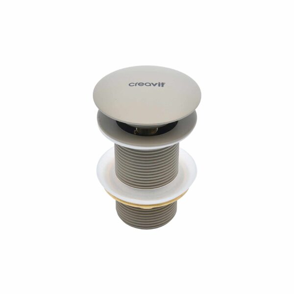 CREAVIT AFVOERPLUG - CLICK WASTE 5/4" - MET VERLOOP - MAT CAPPUCCINO